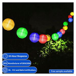 30 LED Solar Lantern String Lights - Outdoor Waterproof Garden Christmas Decor, Auto On/Off