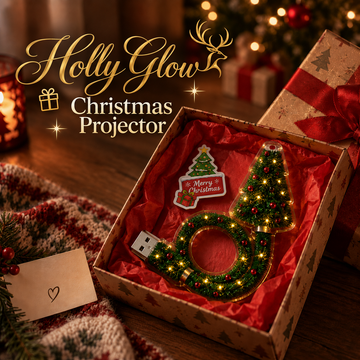 Magical Christmas Tree USB Projector Light - 6 Festive Scenes, Flexible Gooseneck LED Lamp for Bedroom Wall Ceiling Holiday Decor
