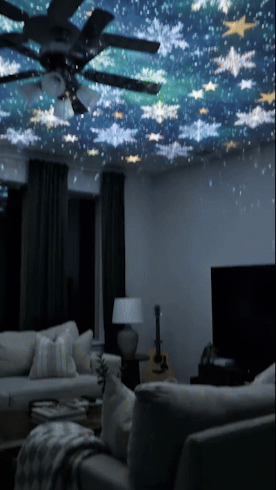 Magical Christmas Tree USB Projector Light - 6 Festive Scenes, Flexible Gooseneck LED Lamp for Bedroom Wall Ceiling Holiday Decor